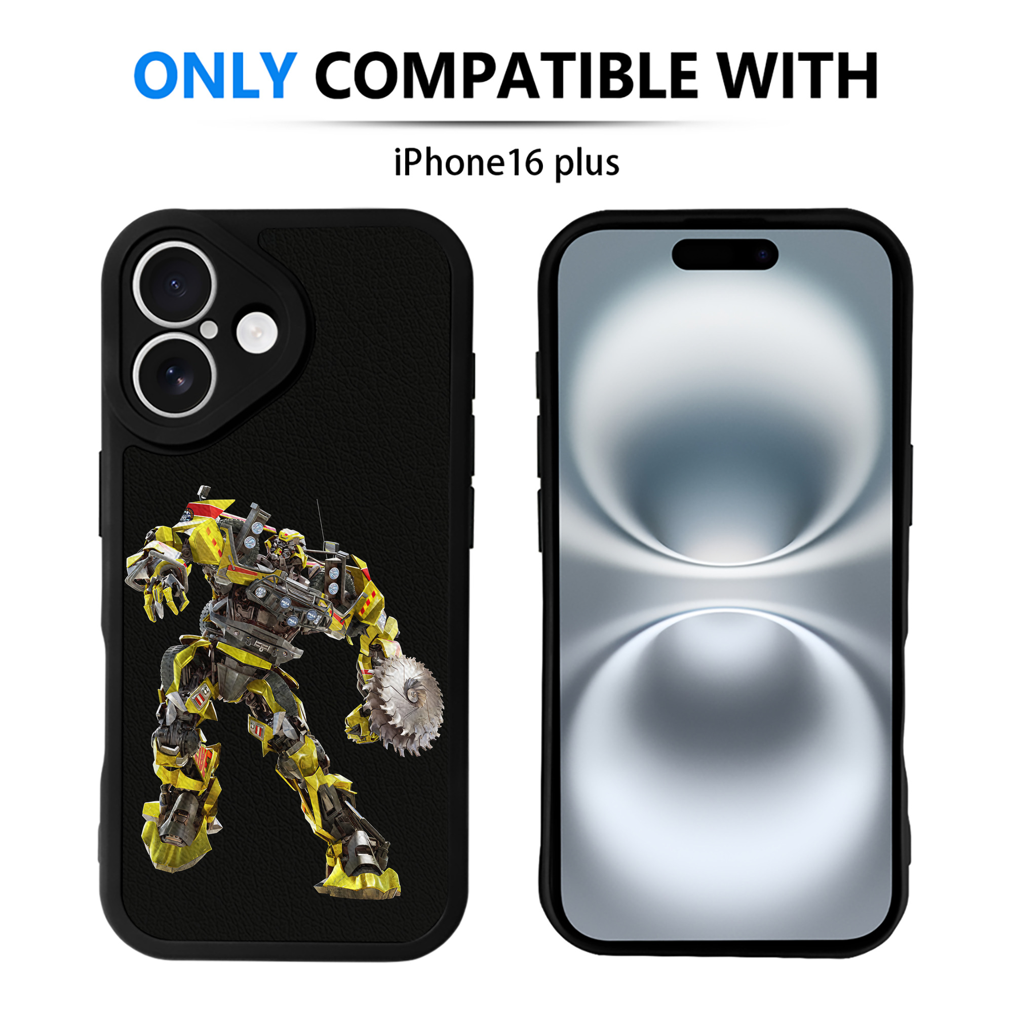（画像用） Transformers トランスフォーマー 【iPhone 16シリーズ対応】シリコンスマホケース（レザー調） 材質：シリコン